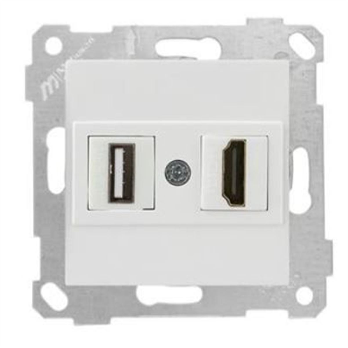 RİTA MEK TUŞ DATA PRİZİ 1*USB/1*HDMI BEYAZ 1